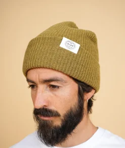 Globe Statement Beanie, Honey Yellow, One size