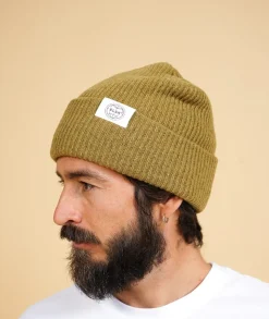 Globe Statement Beanie, Honey Yellow, One size