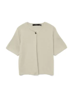 Gold Kortærmet Cardigan, Birch, M