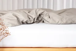 Gots Jersey Boxlagen, Hvid, 180x200x35 cm