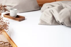 Gots Jersey Boxlagen, Hvid, 180x200x35 cm