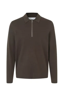 Guna Half Zip Striktrøje, Turkish Coffee, S