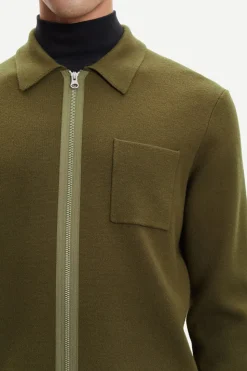 Guna Zip Striktrøje, Dark Olive, L