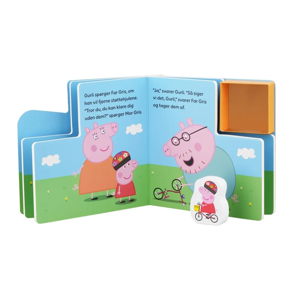 Gurli Gris På Cykeltur - Bog Med Træfigurer