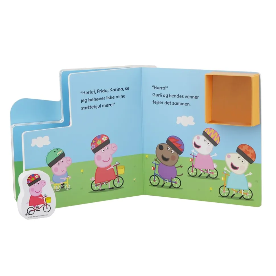 Gurli Gris På Cykeltur - Bog Med Træfigurer