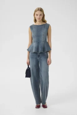 GZviva Vest, Vintage Blue Denim, 36