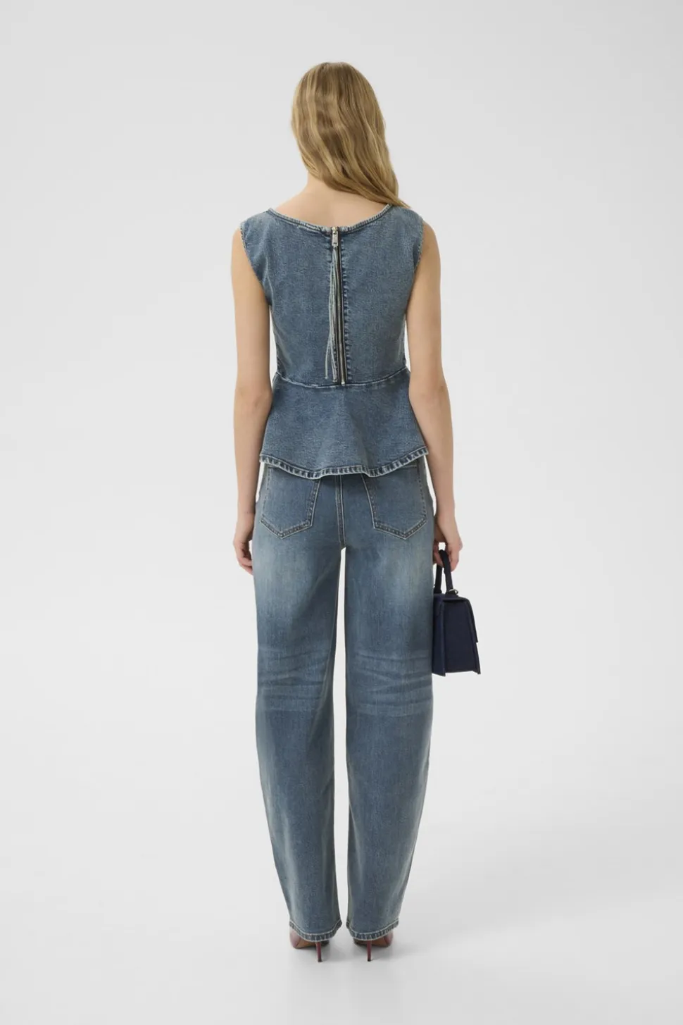 GZviva Vest, Vintage Blue Denim, 36