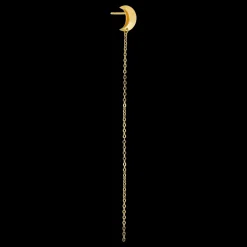 Half Moon Chain Ørering, Gold Plated-Left