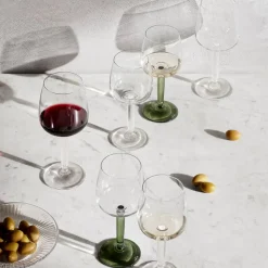 Hammershøi 2-pak Hvidvinsglas, Grøn/ Klar, 35 cl