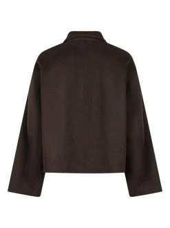 Hamra Wool Jakke, Chocolate Brown, 34