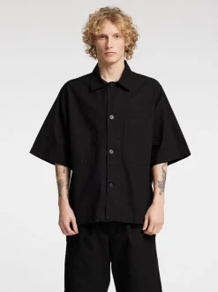 Harki Kortærmet Overshirt, Black, M