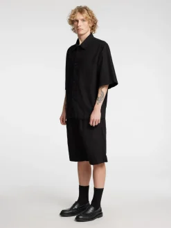 Harki Kortærmet Overshirt, Black, M