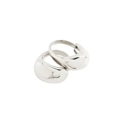 Harrison 2-pak Ringe, Silver Plated