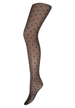 Heart Tights, Black, S/M