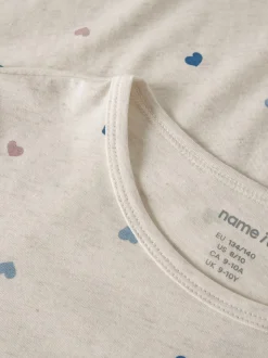 Hearts Natkjole, Peyote Melange 122-128 cm