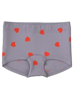 Hearts 3-pak Hipsters, Lavender Gray, 86 cm