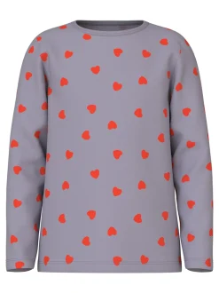 HeartsNatsæt, Lavender Gray, 86-92 cm