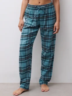 Heat Natbukser, Dark Blue Checks, 42