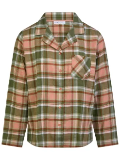 Heat Natskjorte, Green Blush Checks, 44