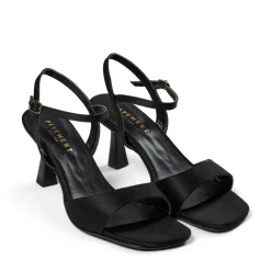 Helma Højhælede Sandaler, Black Satin, 39