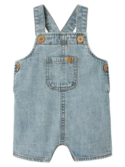 Hilbert Denim Shortoverall, Light Blue Denim, 80 cm