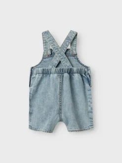 Hilbert Denim Shortoverall, Light Blue Denim, 80 cm