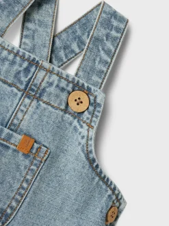 Hilbert Denim Shortoverall, Light Blue Denim, 80 cm