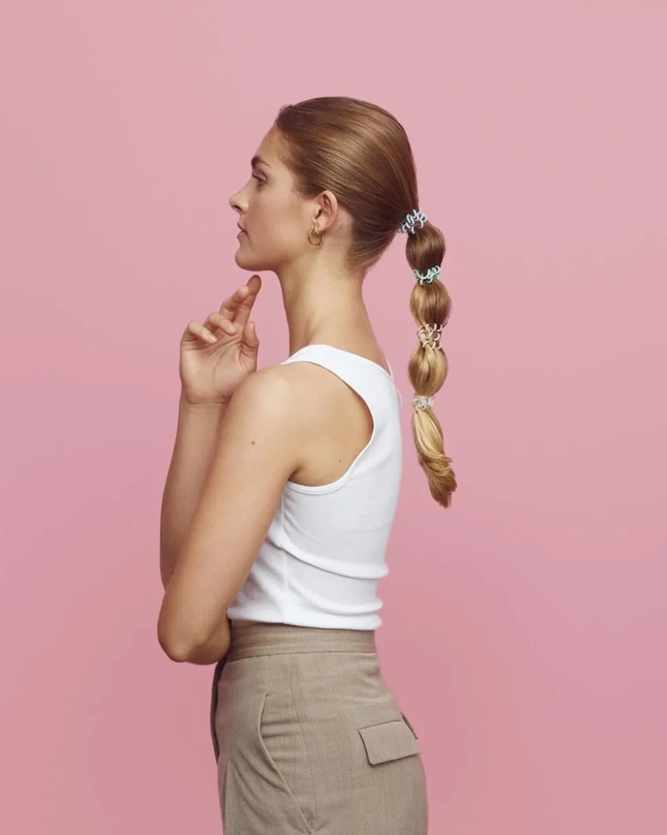 Hold On Tight Hair Rings 6-Pack, Blue/Green