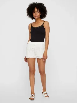 Honey Lace Shorts, Snow White, M