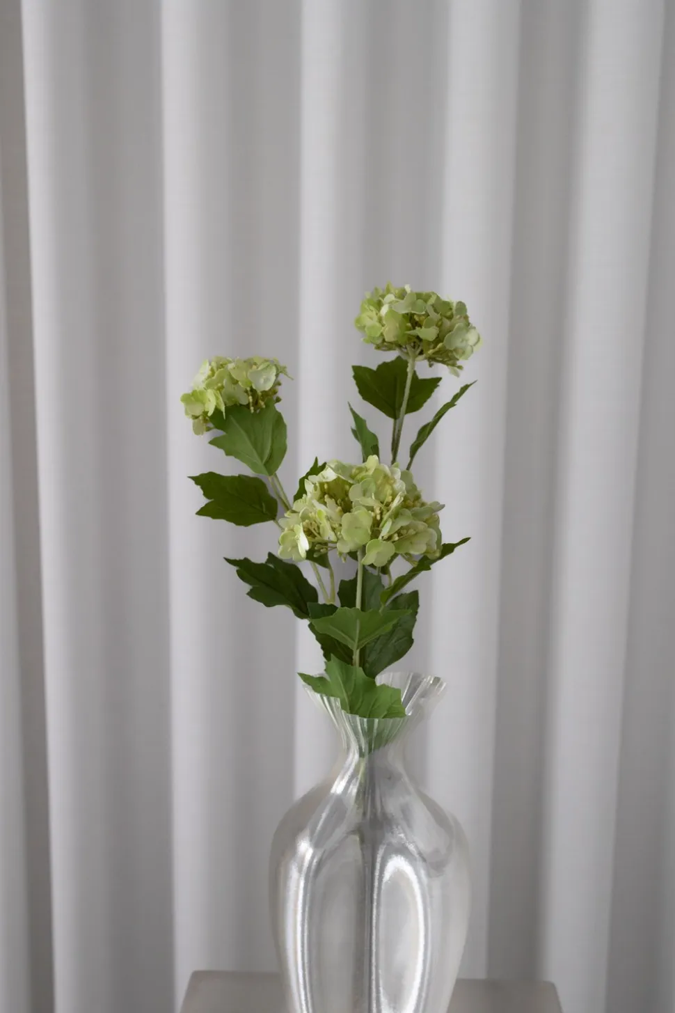 Hortensia Trio Kunstig Blomst, Nature Green
