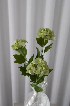 Hortensia Trio Kunstig Blomst, Nature Green