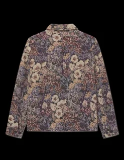 Hugh Jacquard Overshirt, Black, M