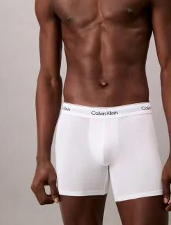 Icon Cotton Stretch 3-pak Boxerbriefs, White/White/White, XL