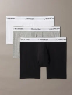 Icon Cotton Stretch 3-pak Boxerbriefs, Grey Heather/White/Black, XL