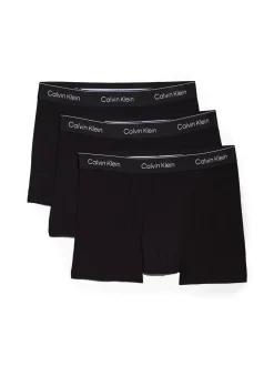 Icon Cotton Stretch Relaxed Dart 3-pak Trunks, Black W Black Wb, XL