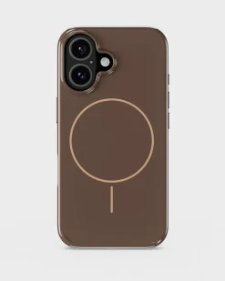 Iphone 16 Mono Case Cover, Chocolate/Beige