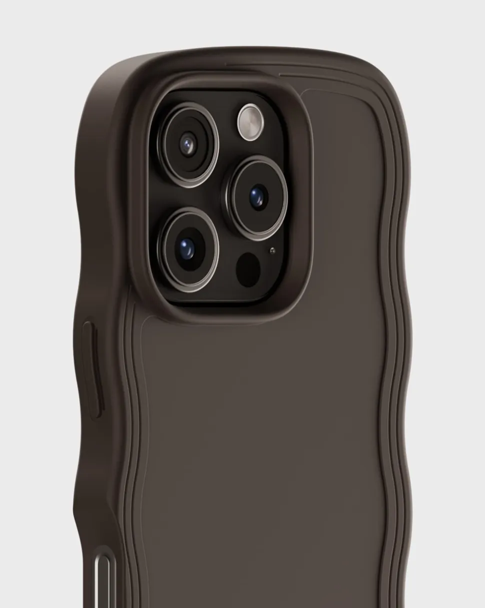 Iphone 16 Pro Max Wavy Cover, Chocolate