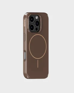 Iphone 16 Pro Mono Case Cover, Chocolate/Beige