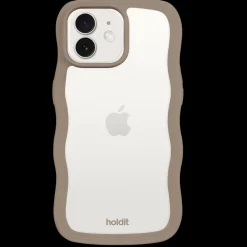 Iphone 12/12 Pro Transparent Wavy Cover, Mocha Brown/Transparent