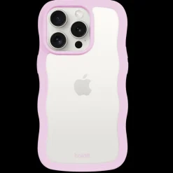 Iphone 14 Pro Transparent Wavy Cover, Lilac/Transparent