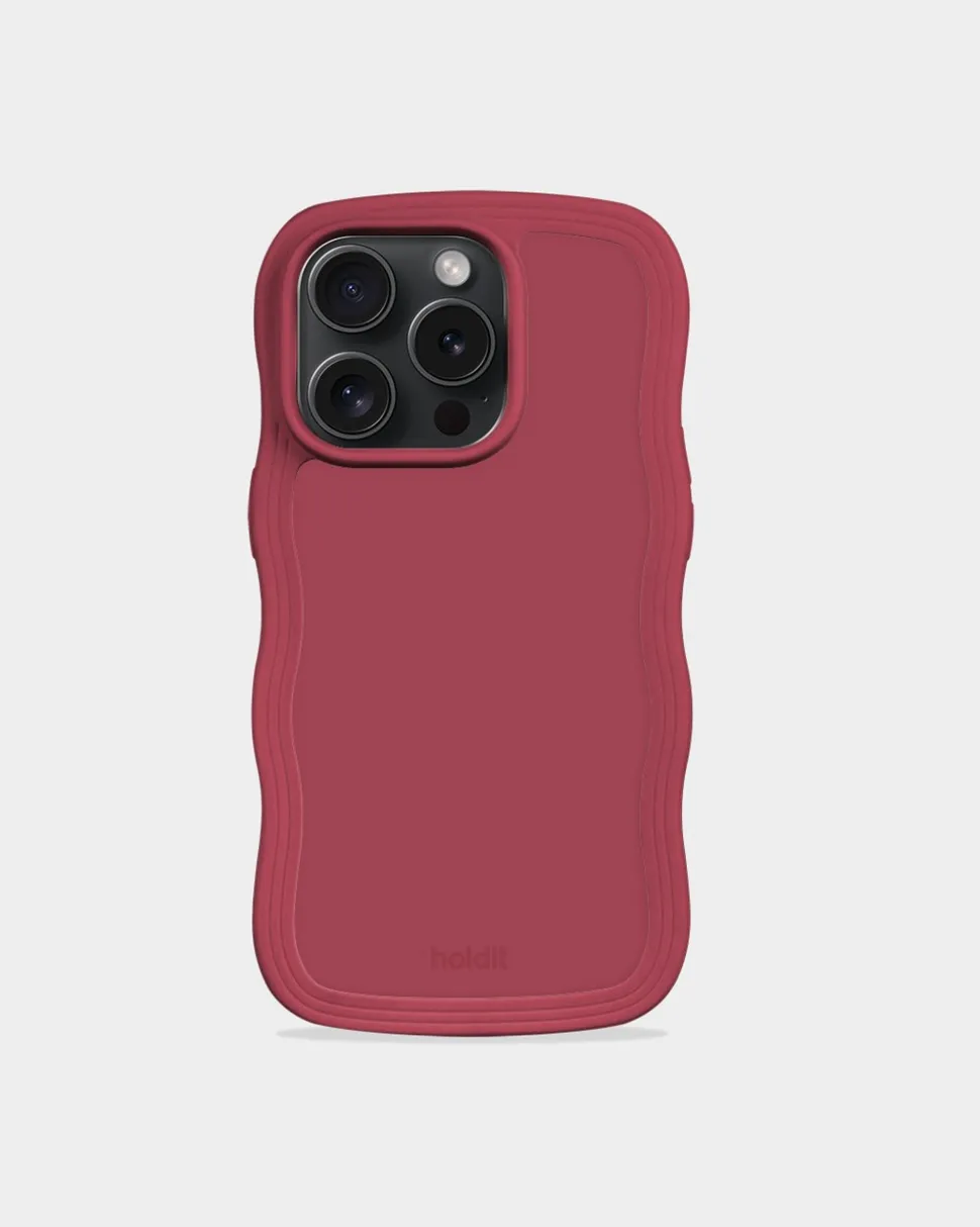 Iphone 14 Pro Wavy Cover, Red Velvet