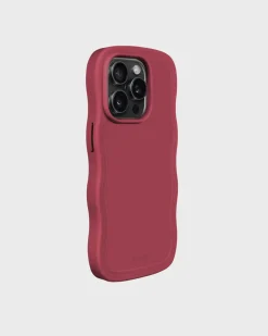 Iphone 14 Pro Wavy Cover, Red Velvet