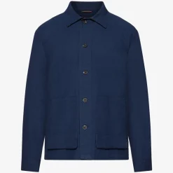 Jack Linen Overshirt, Blue Captain, XXL