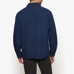 Jack Linen Overshirt, Blue Captain, XXL