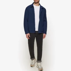 Jack Linen Overshirt, Blue Captain, XXL