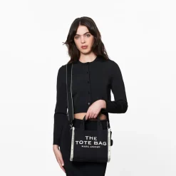 Jacquard Tote Bag, Sort