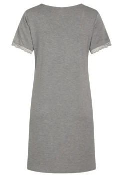 Jacqueline Kortærmet Natkjole, Grey Melange, S