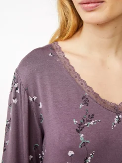 Jacqueline Langærmet Natkjole, Moonscape, XS