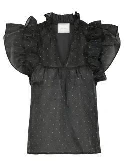 Jayla Bedazzled Top, Black, 36