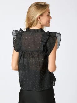 Jayla Bedazzled Top, Black, 36